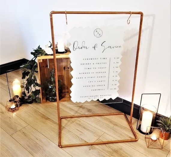 Copper Sign Stands