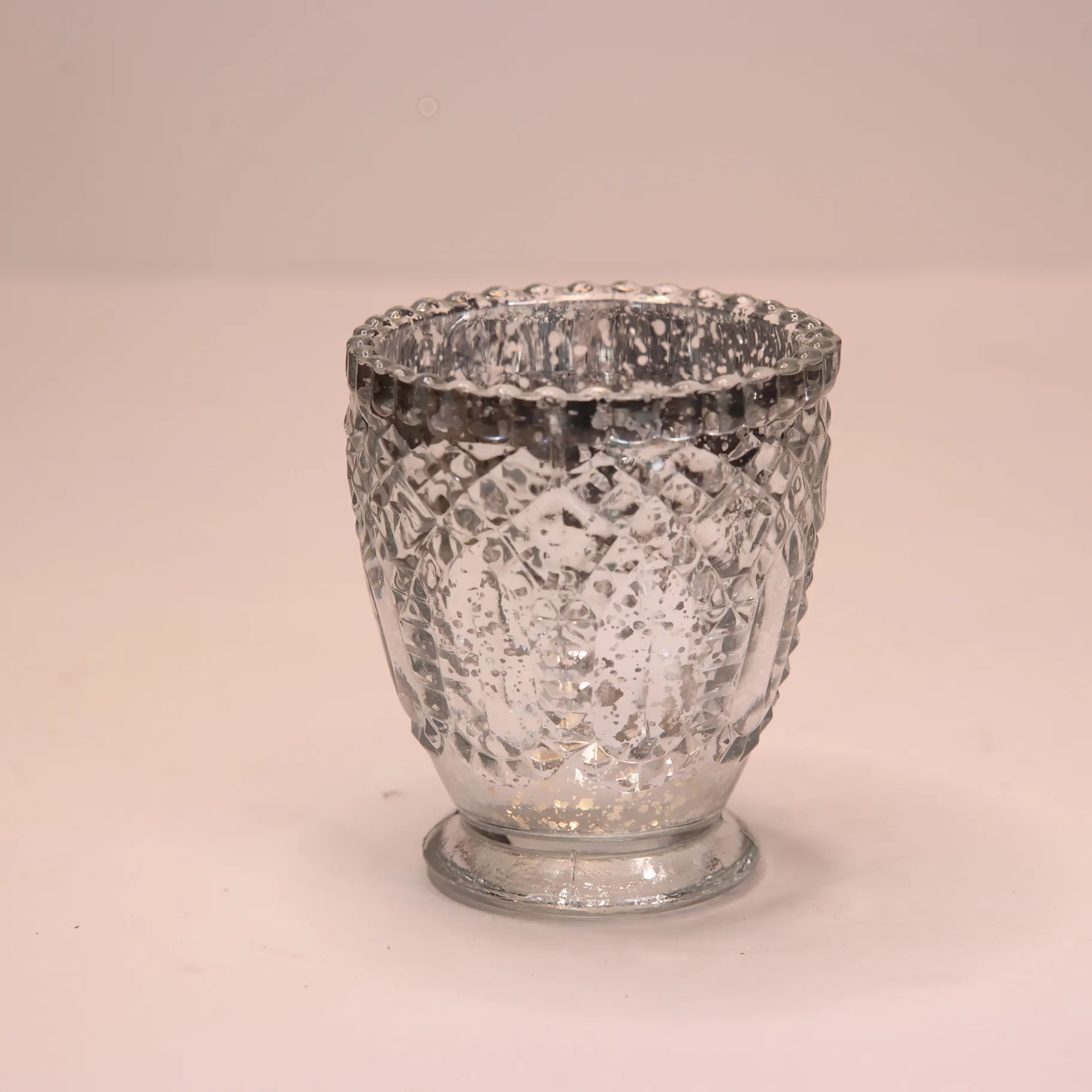 Tealight Candle Holder Dotted Glass