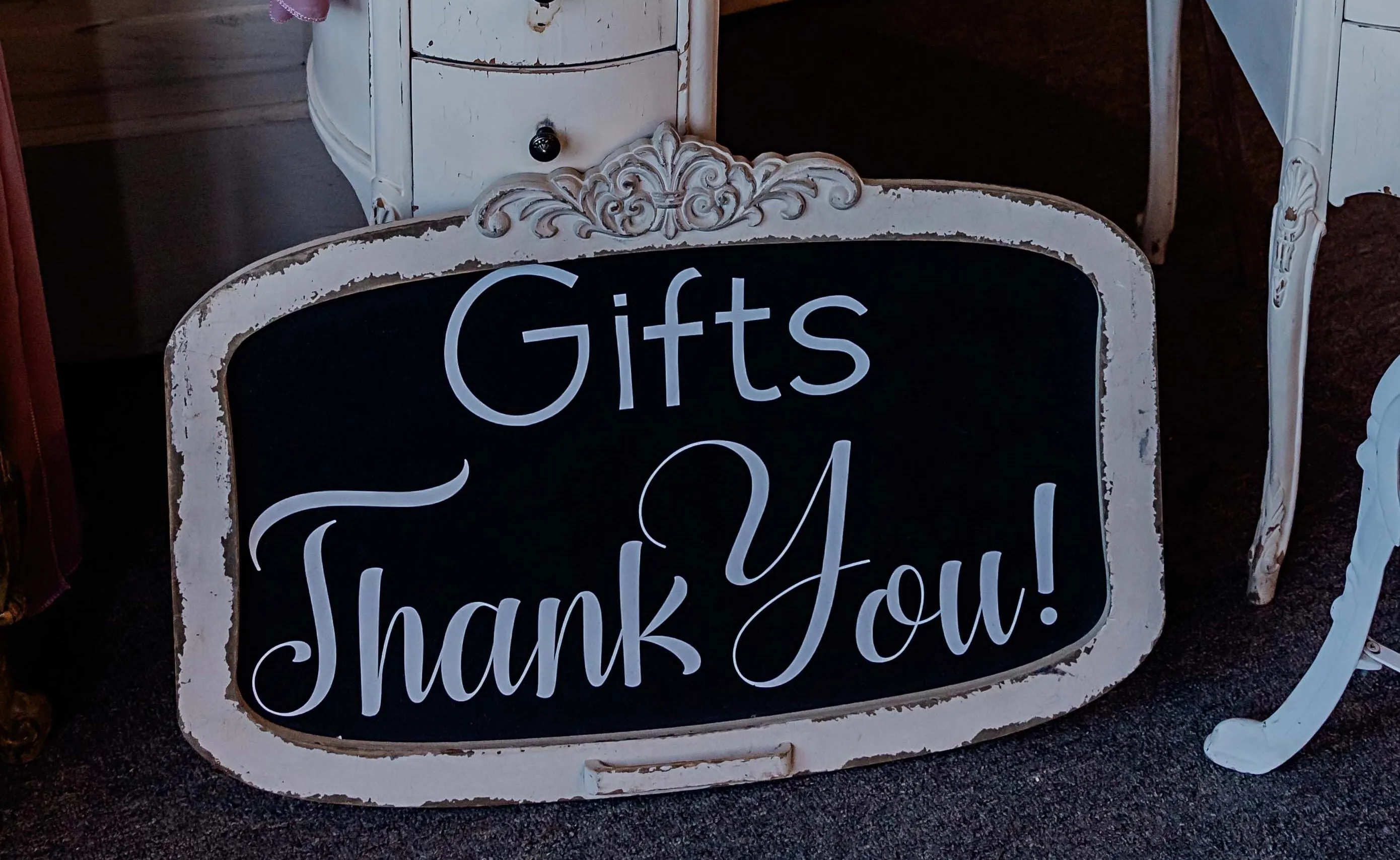 Sign - Gifts Thank You