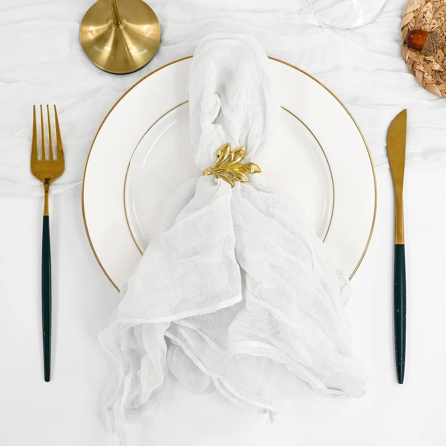 20" x 20" White Cheesecloth Napkin