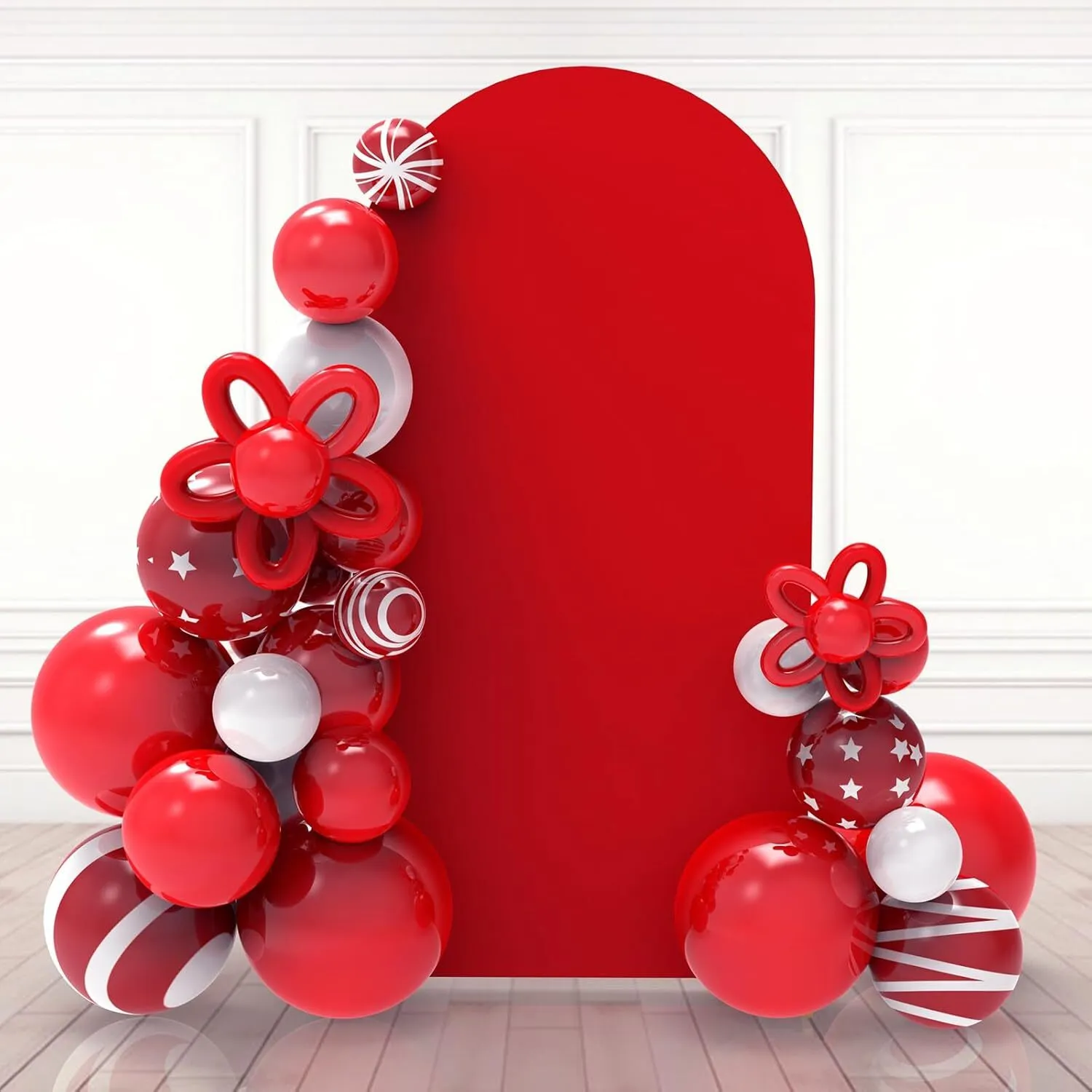 7.2 ft Red Spandex Arch Backdrop Cover