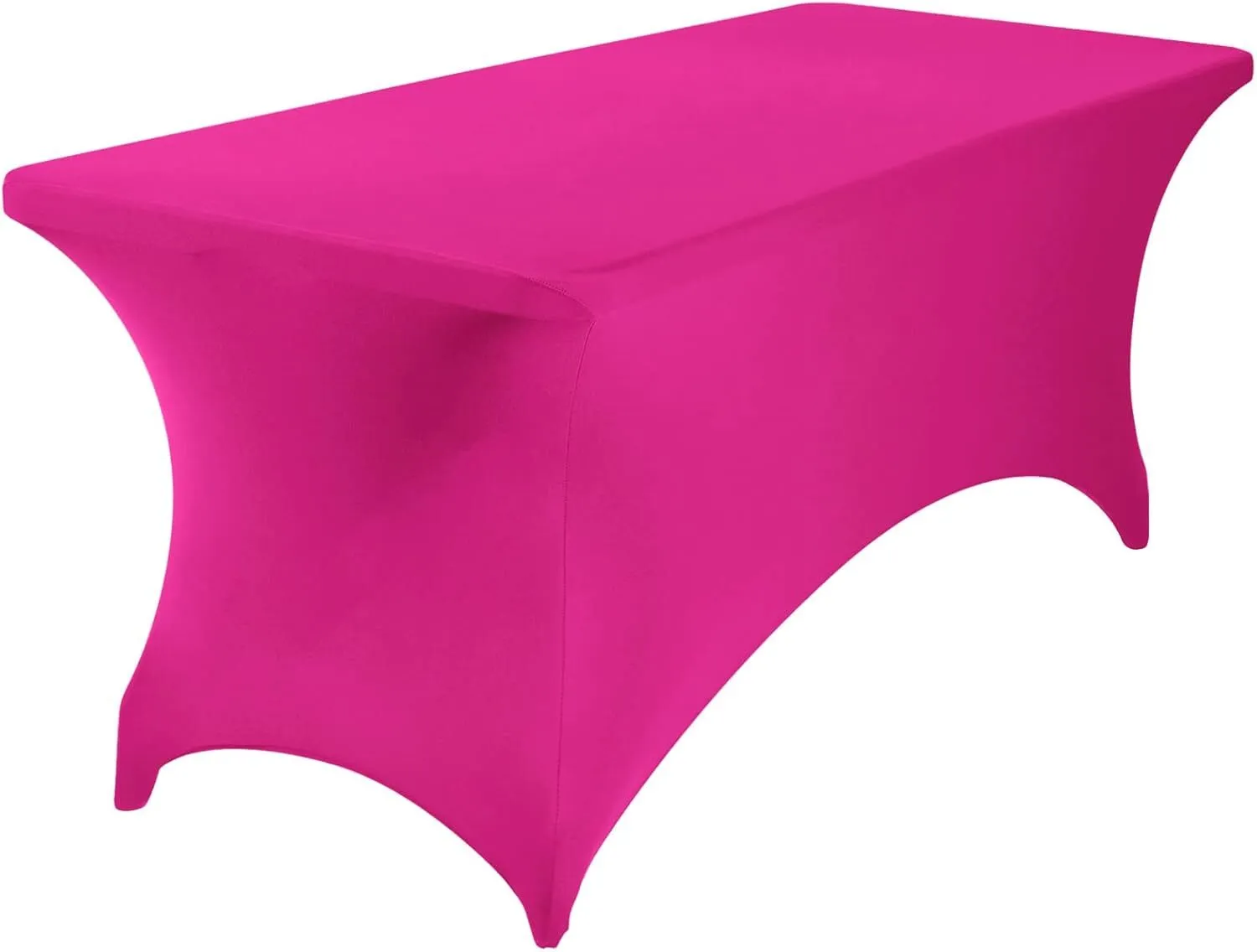 8' Hot Pink Rectangle Spandex Tablecloth
