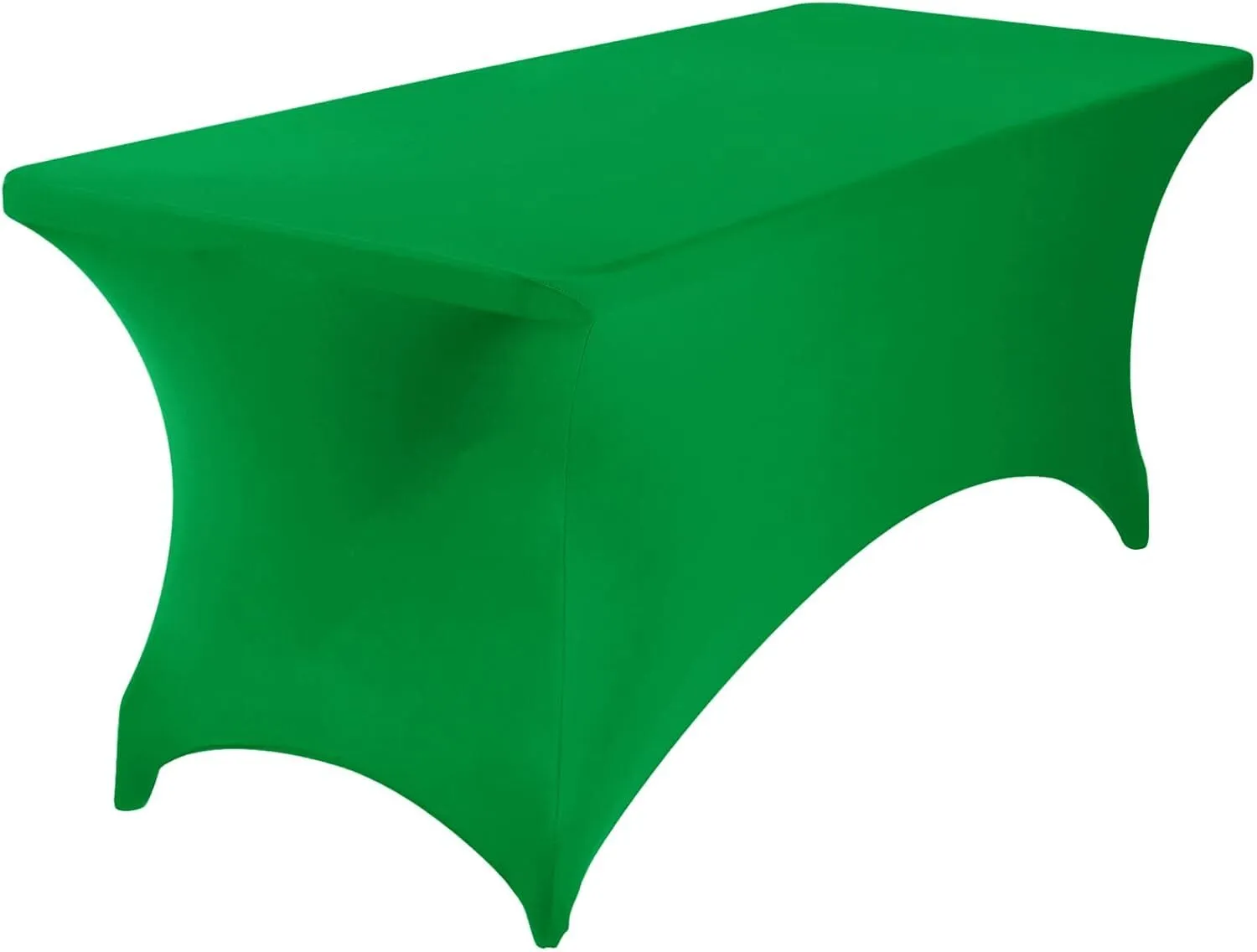 6' Emerald Green Rectangle Spandex Tablecloth