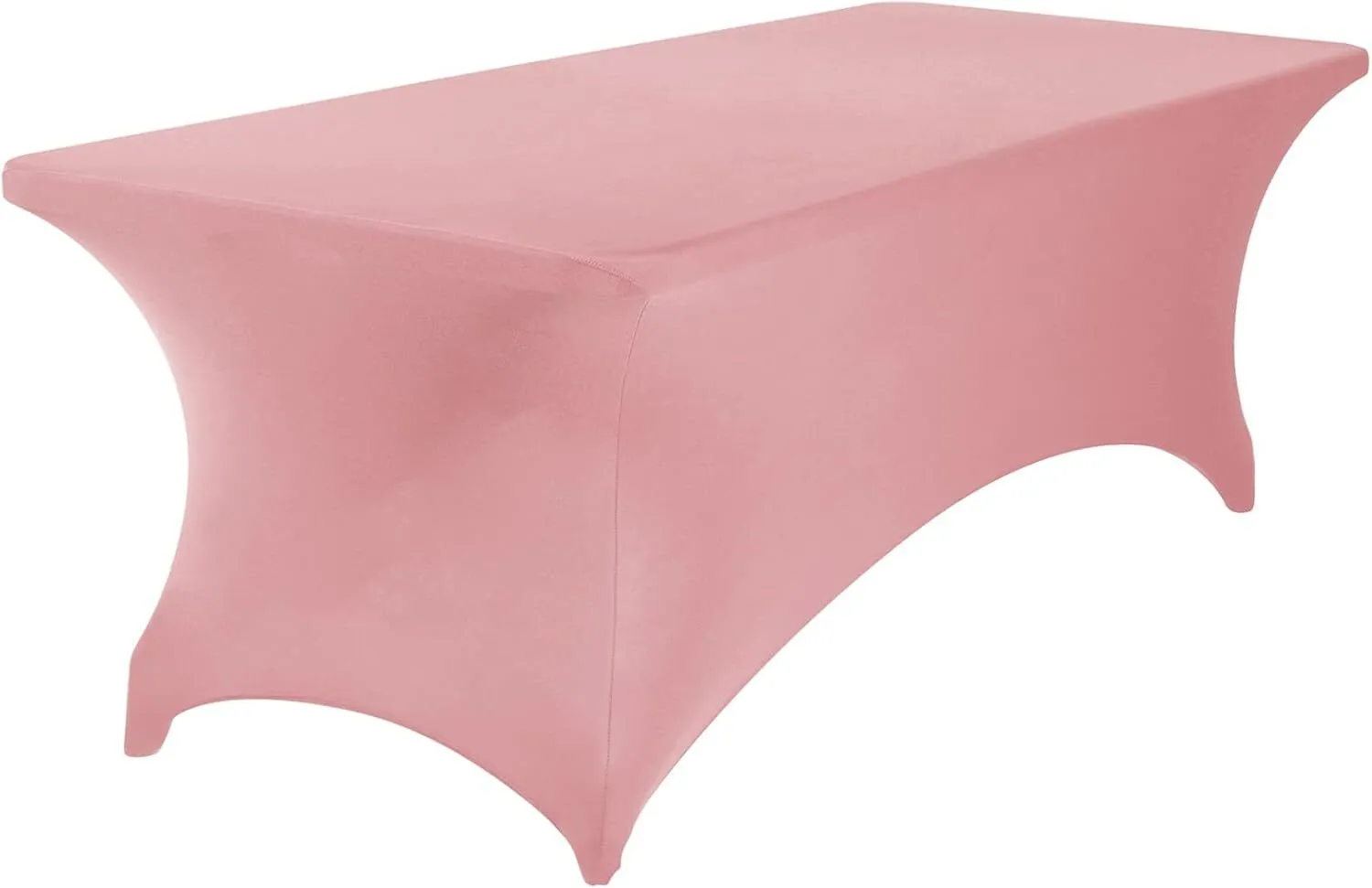 8' Dusty Rose Rectangle Spandex Tablecloth
