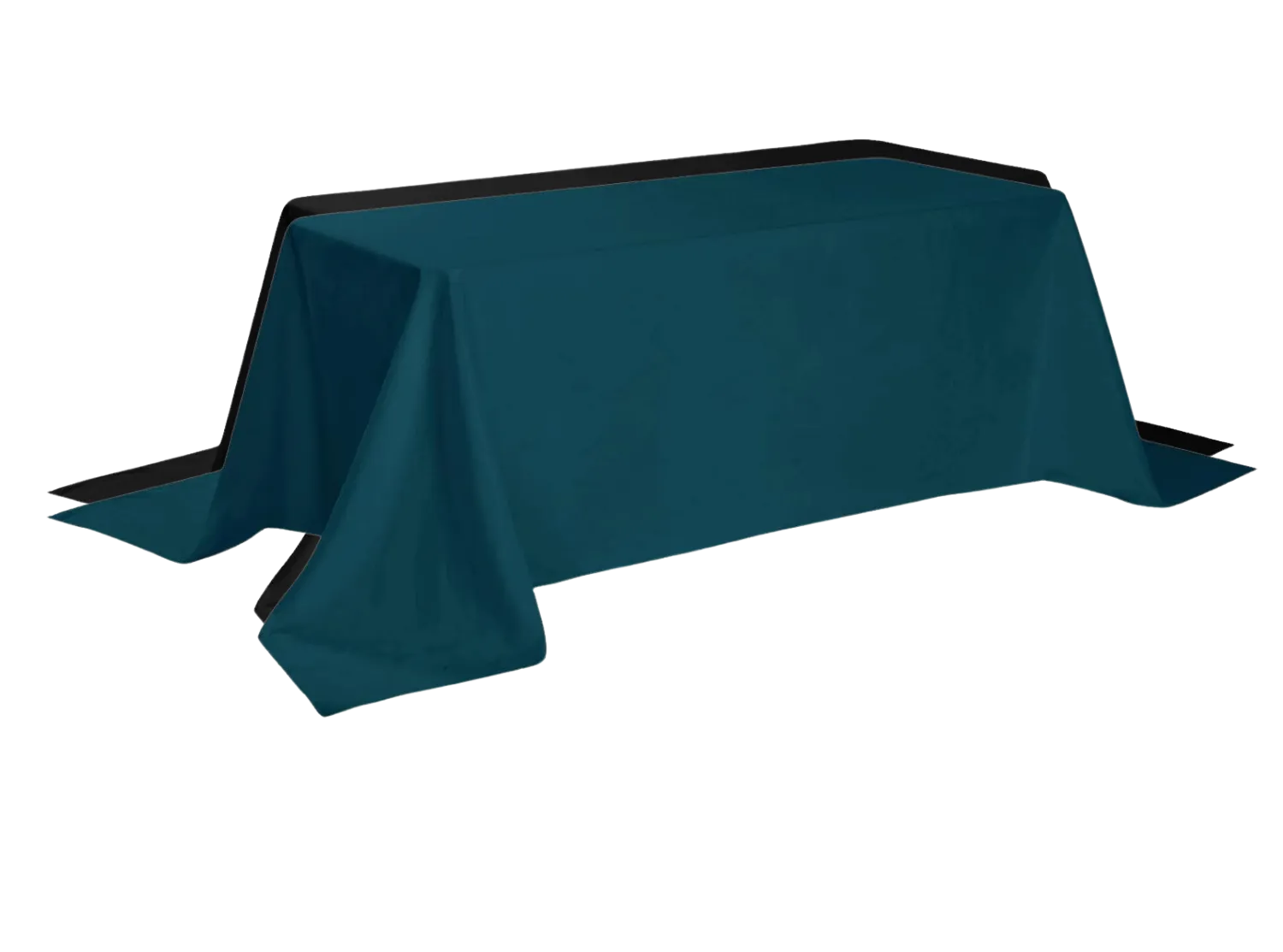 90" x 156" Peacock Blue Rectangle Polyester Tablecloth