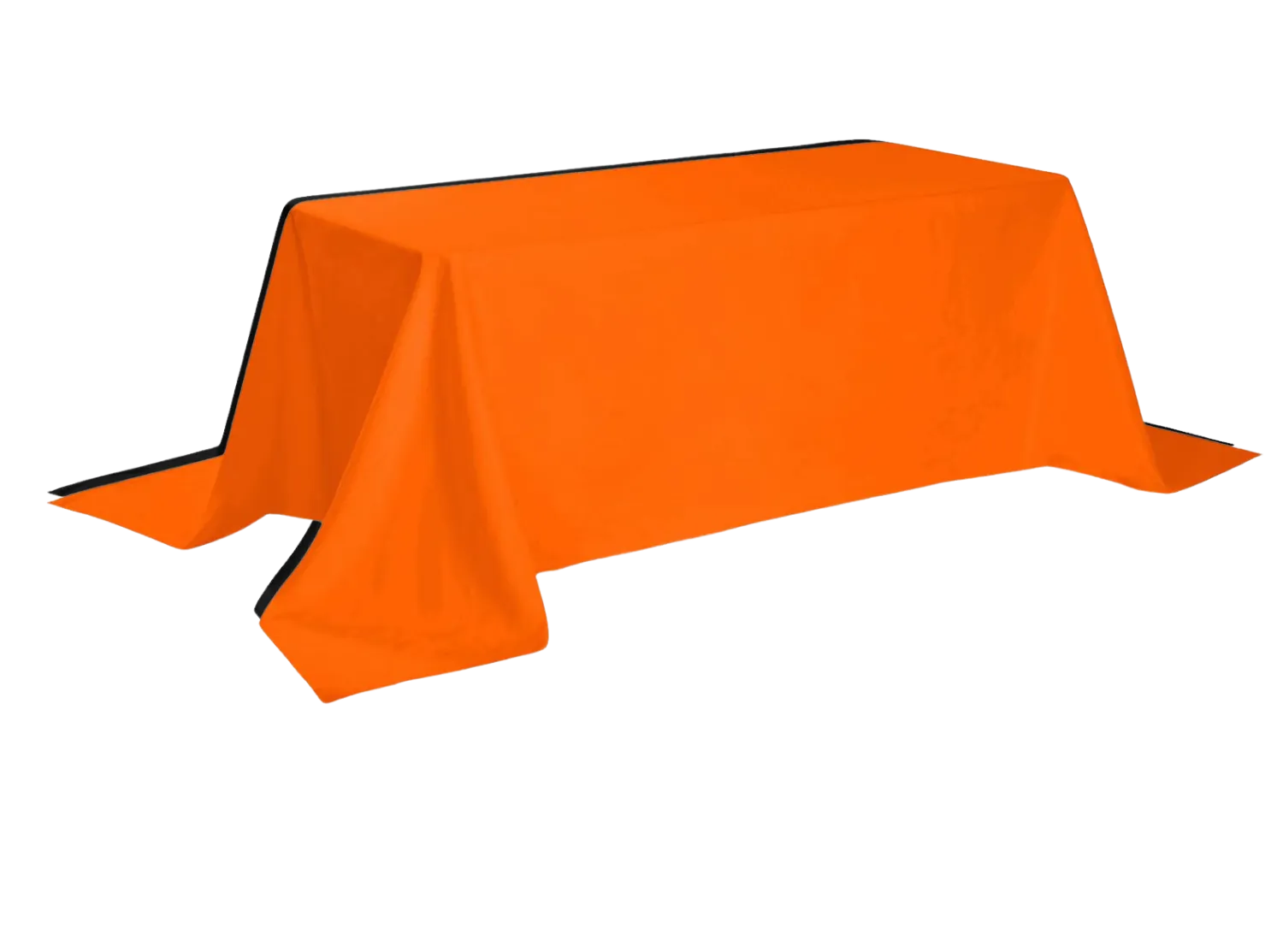 90" x 156" Orange Rectangle Polyester Tablecloth