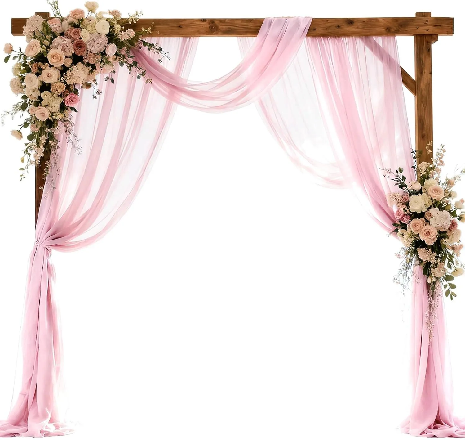 29" x 18 FT Light Pink Chiffon Wedding Arch Drape