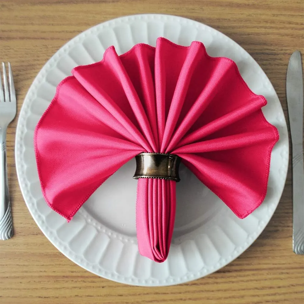 17" x 17" Fuchsia Polyester Napkin