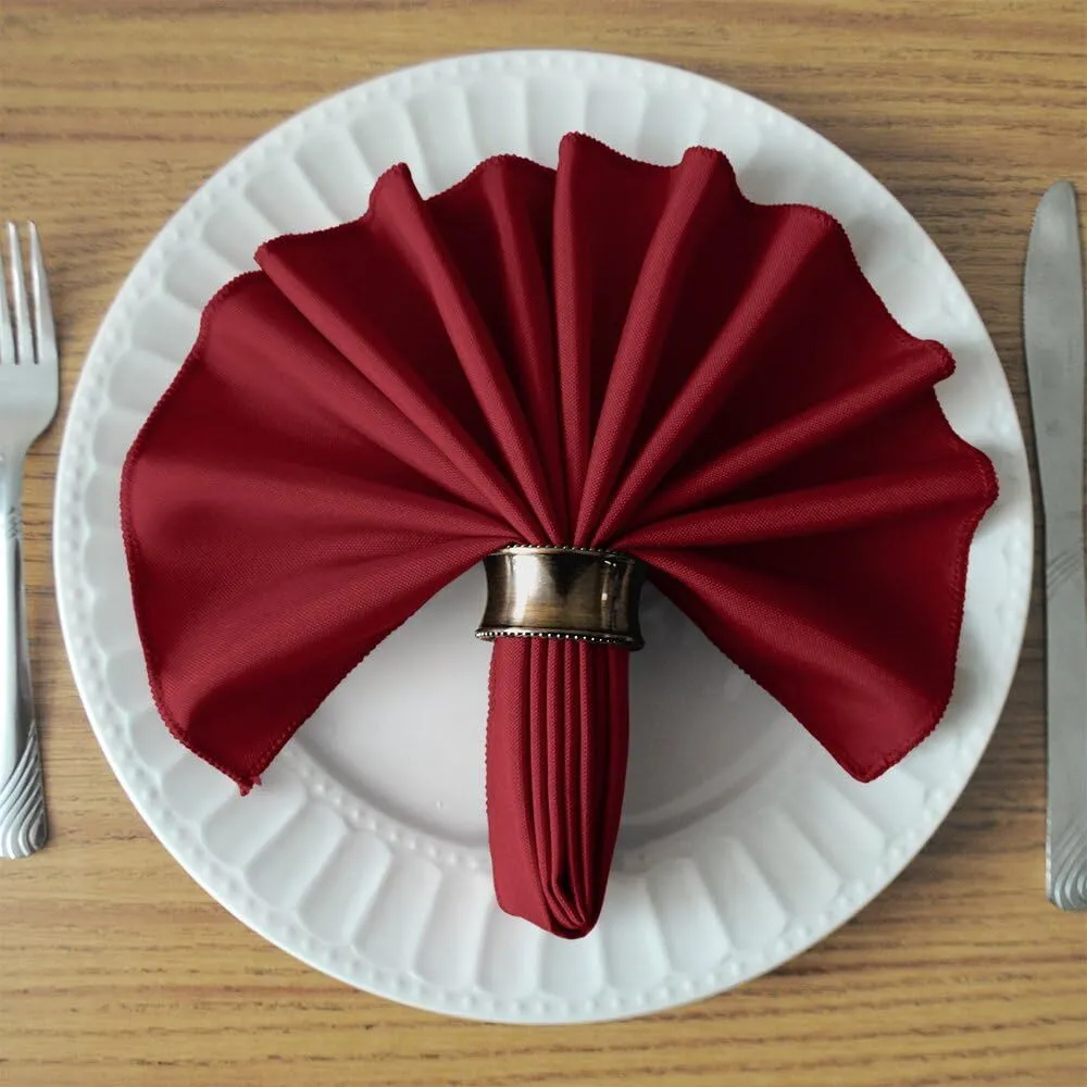 17" x 17" Maroon Polyester Napkin