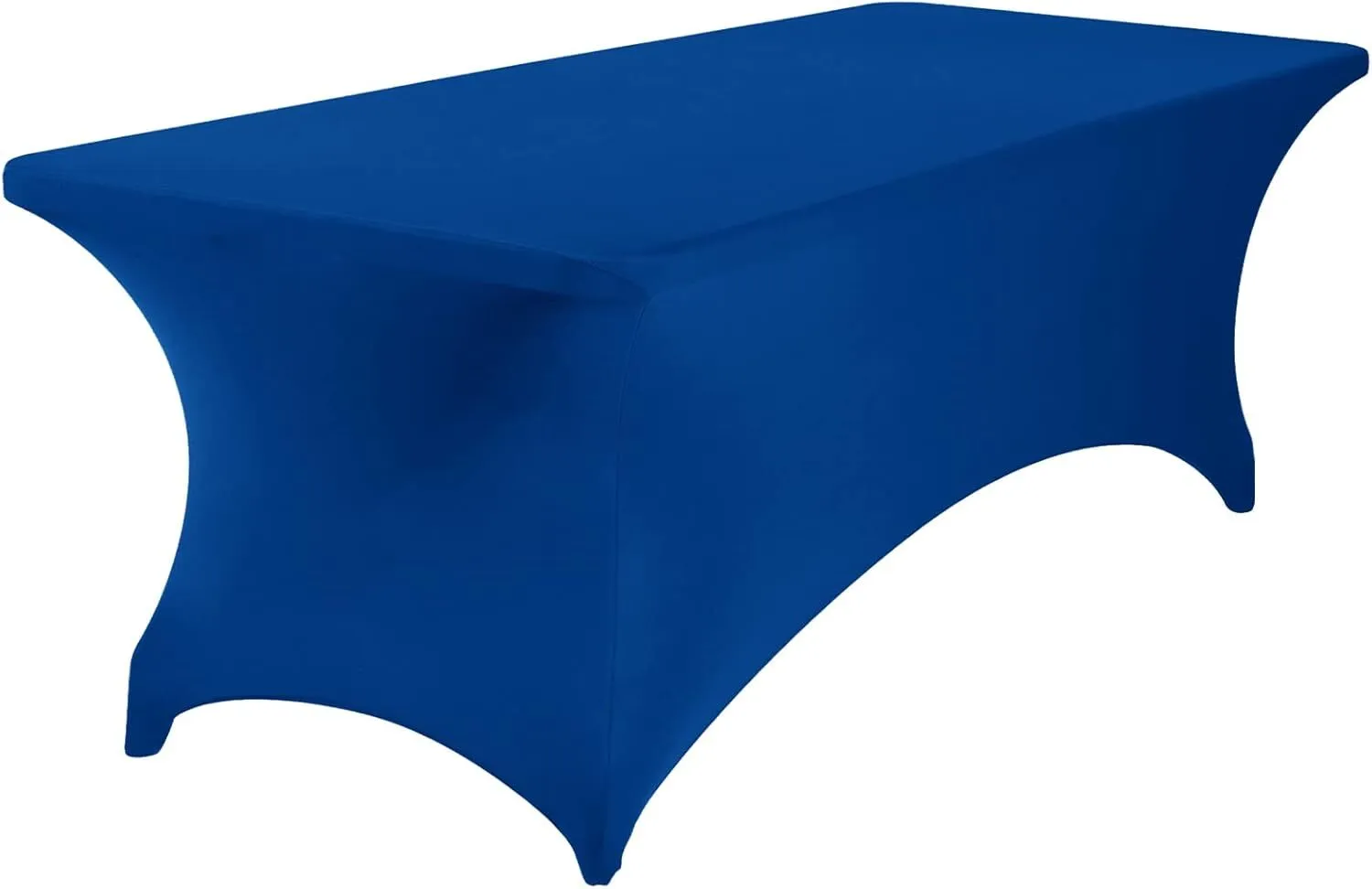 8' Classic Blue Rectangle Spandex Tablecloth