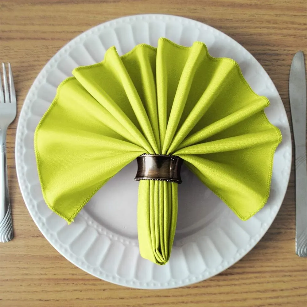 17" x 17" Green Apple Polyester Napkin