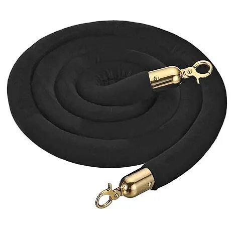 10 ft Black/Gold Stanchion Rope