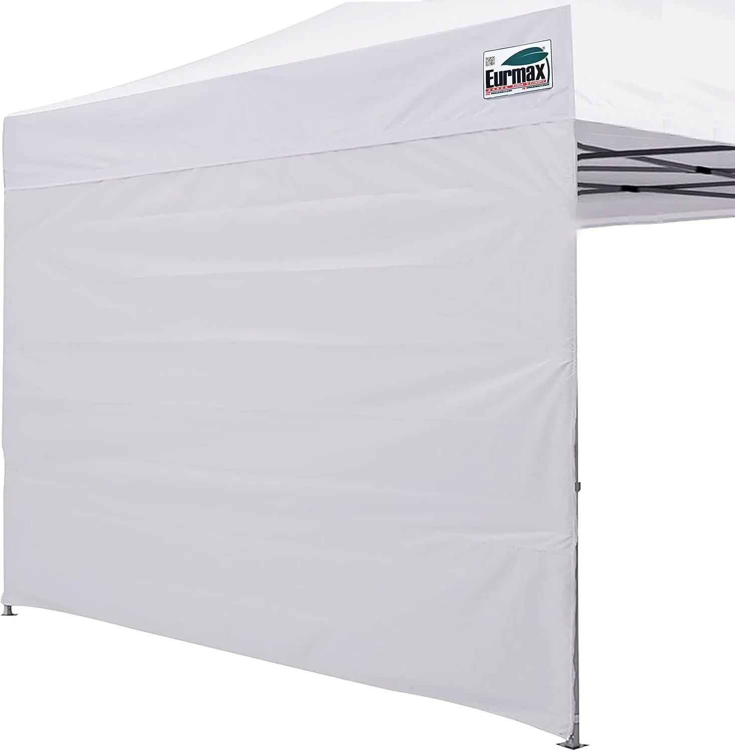 10 x 10 ft White Pop-Up Canopy Solid Side Wall