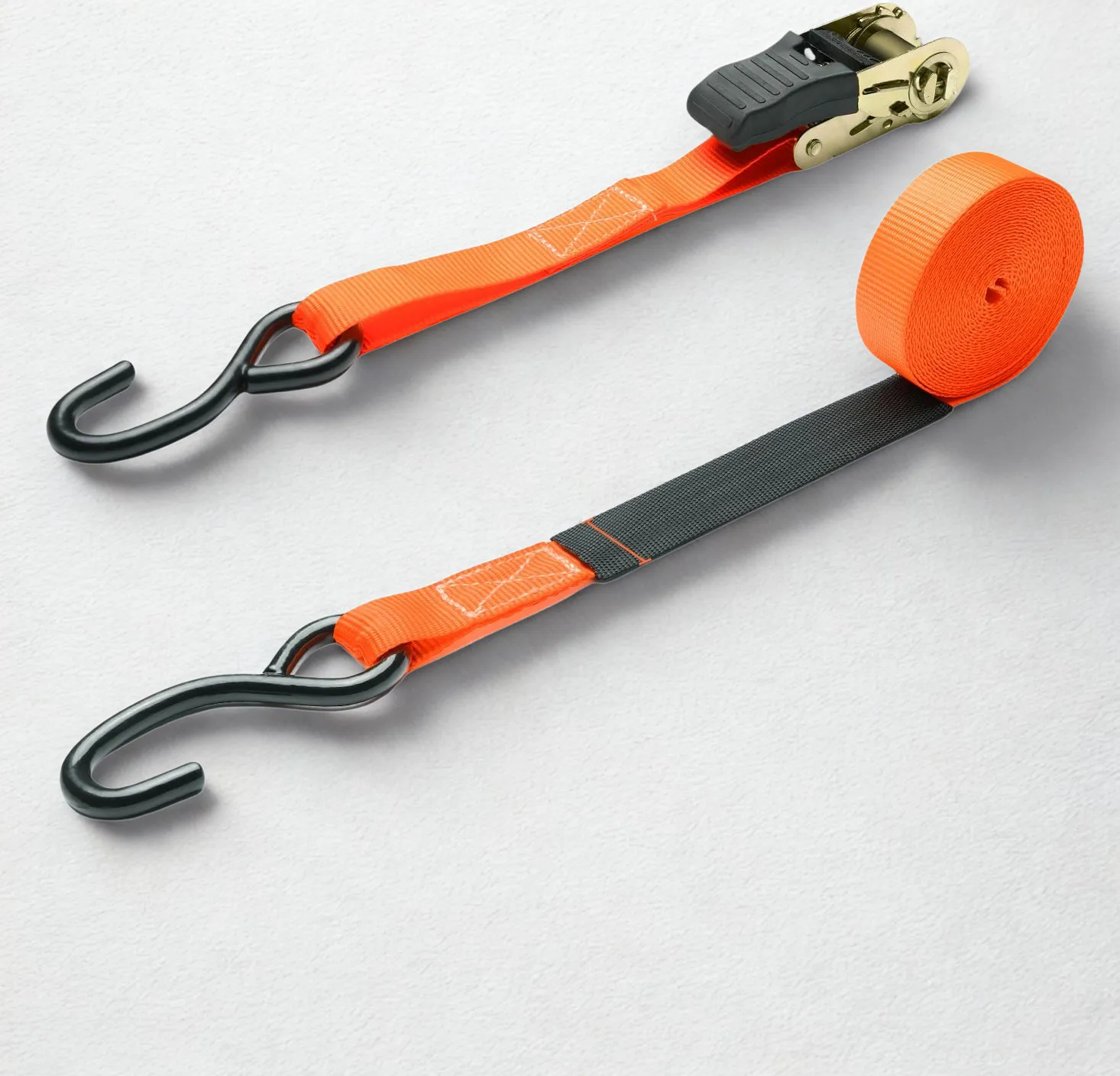 15 ft Orange Heavy Duty Tie Down Strap