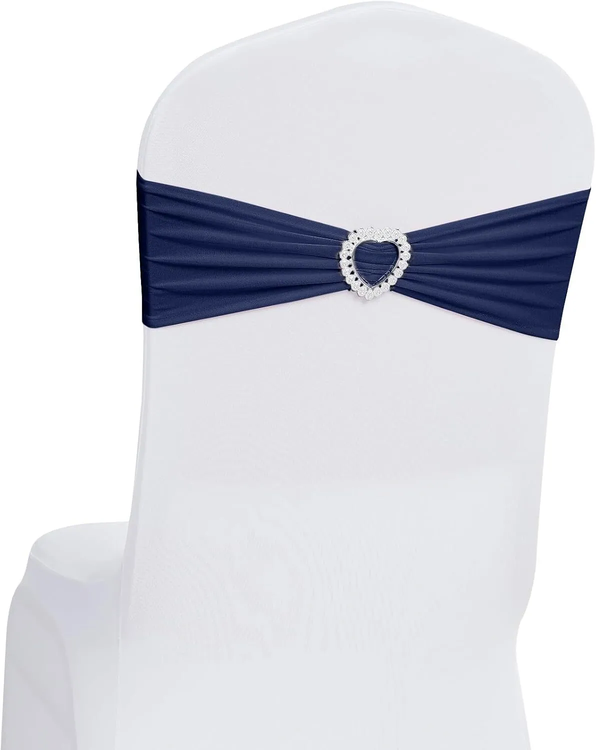 Navy Blue Chair Band with Heart Buckle