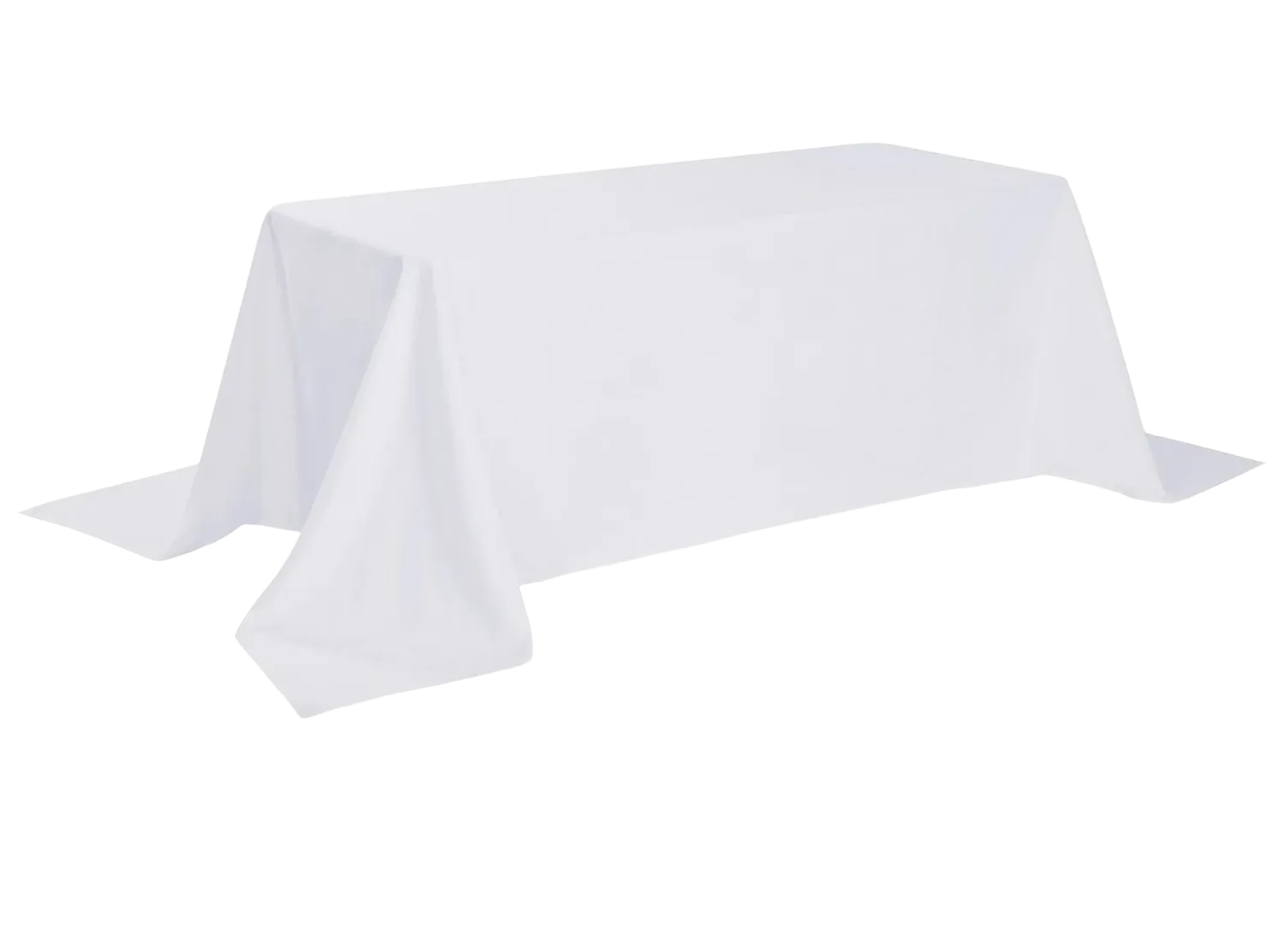90" X 156" White Rectangle Tablecloth 