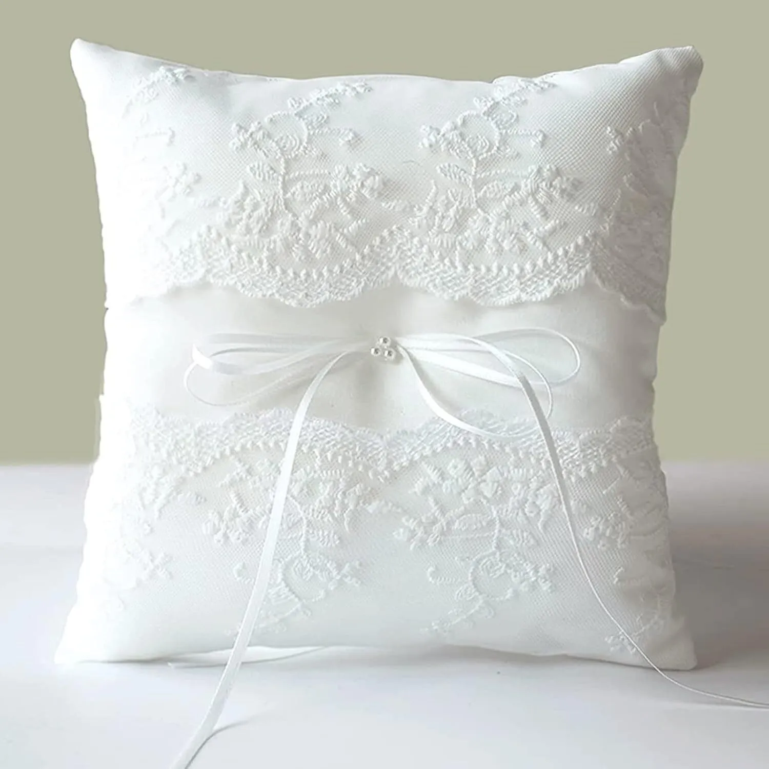 Ivory Ring Bearer Cushion