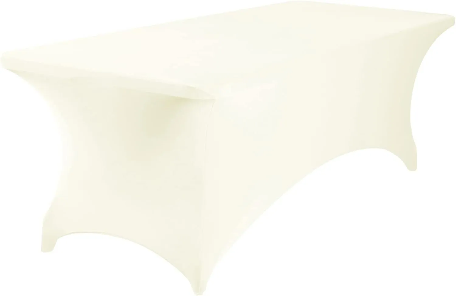 8' Ivory Rectangle Spandex Tablecloth
