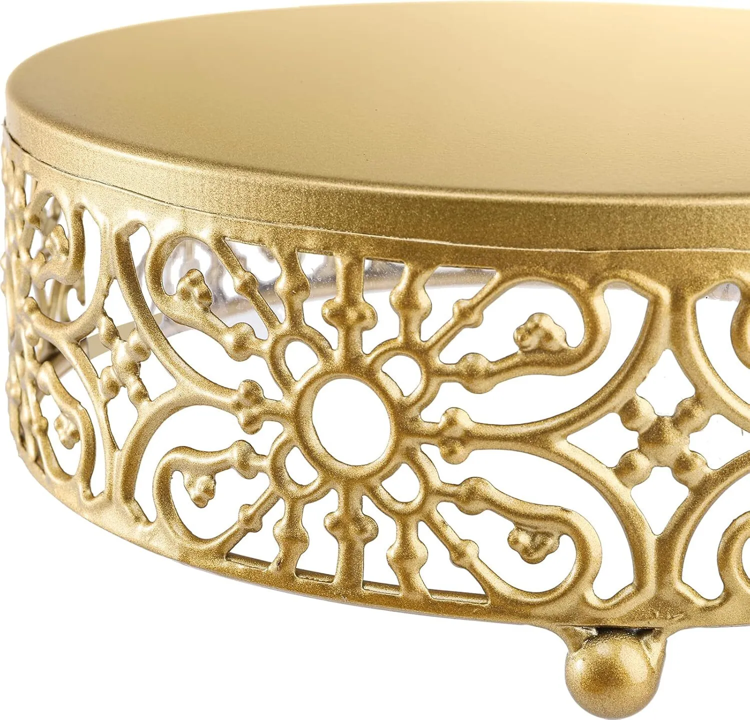 8" Gold Round Metal Cake Stand