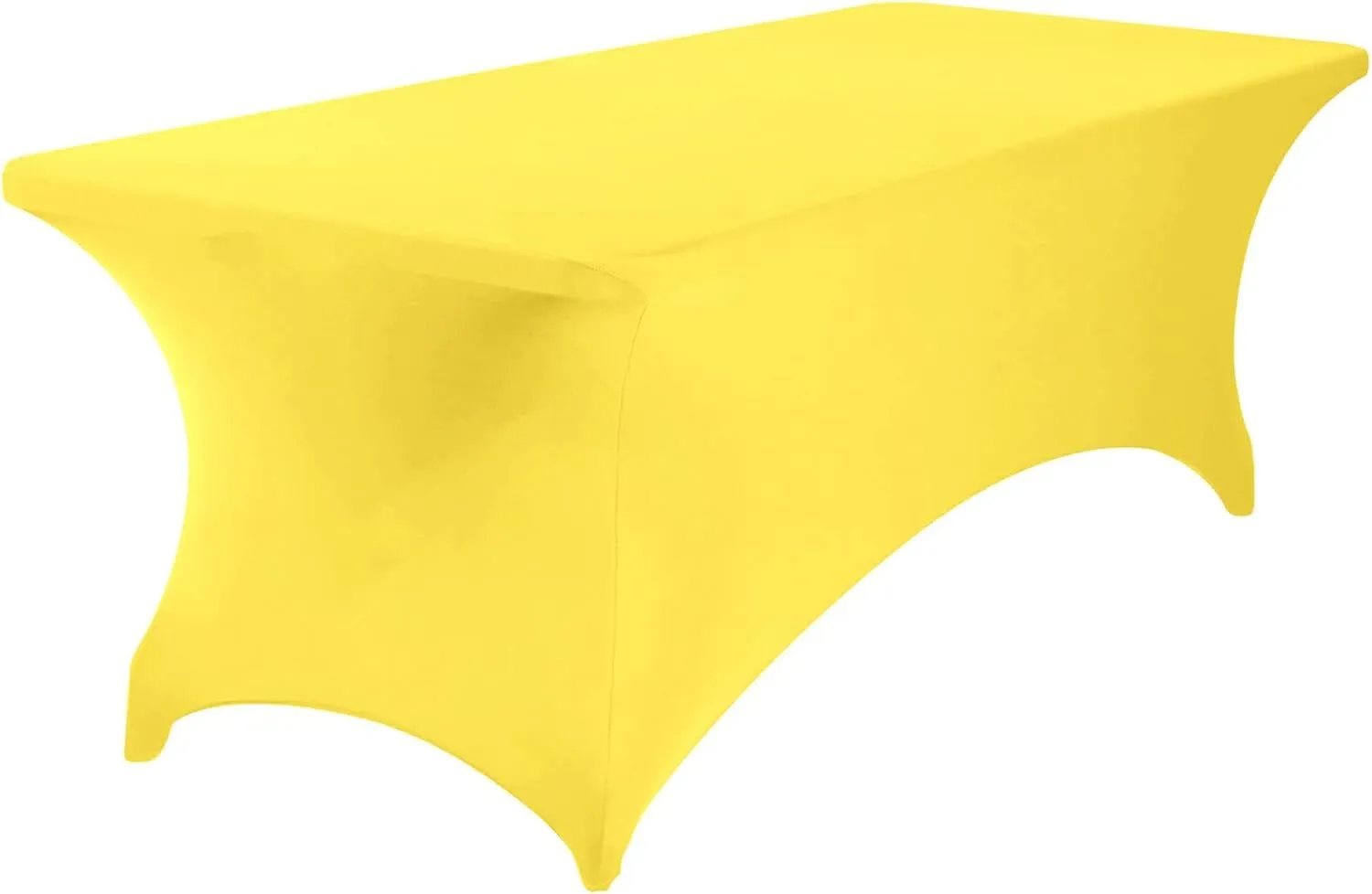 8' Yellow Rectangle Spandex Tablecloth