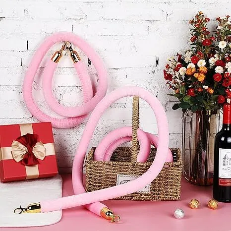 5 ft Pink/Gold Stanchion Rope
