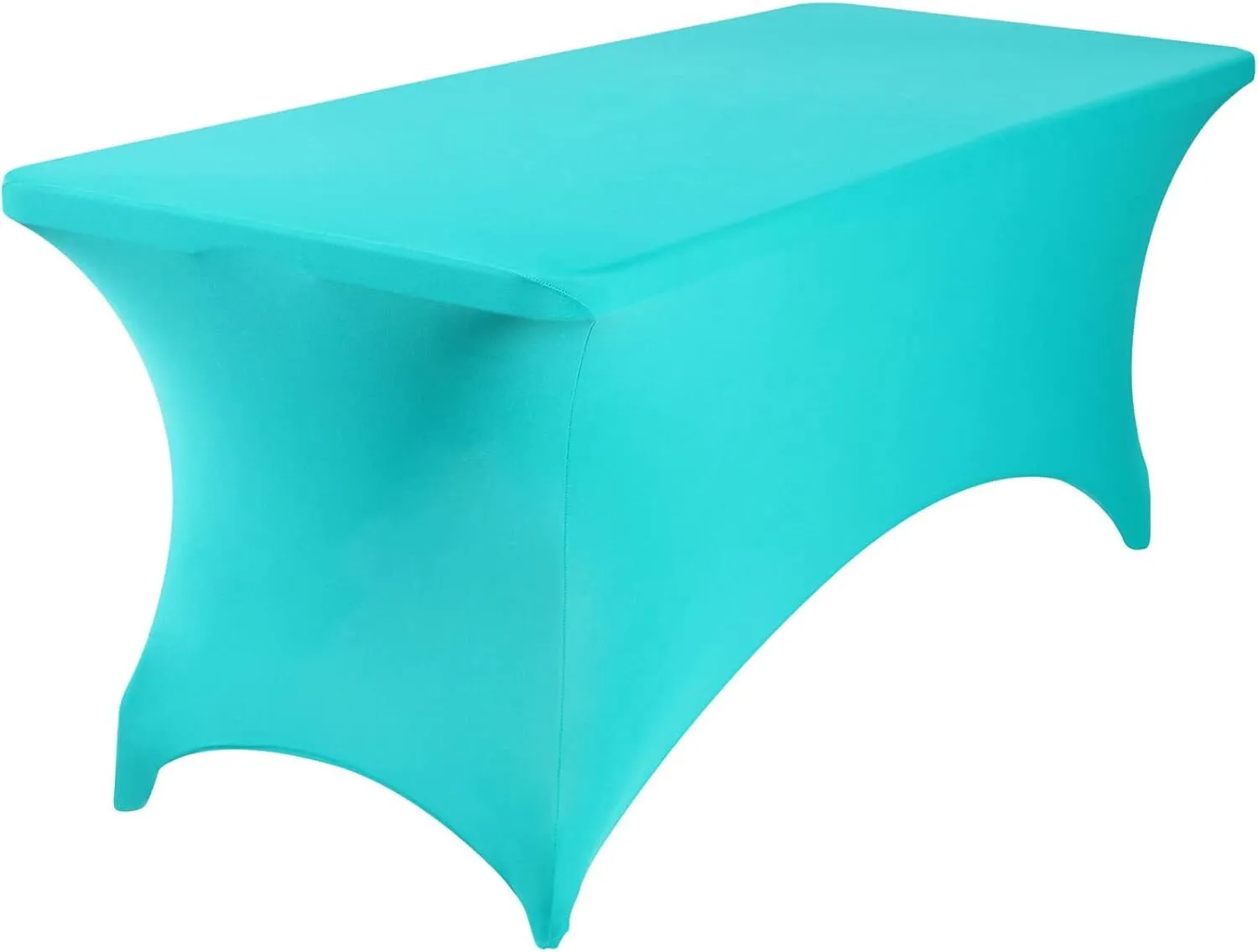 6' Turquoise Rectangle Spandex Tablecloth