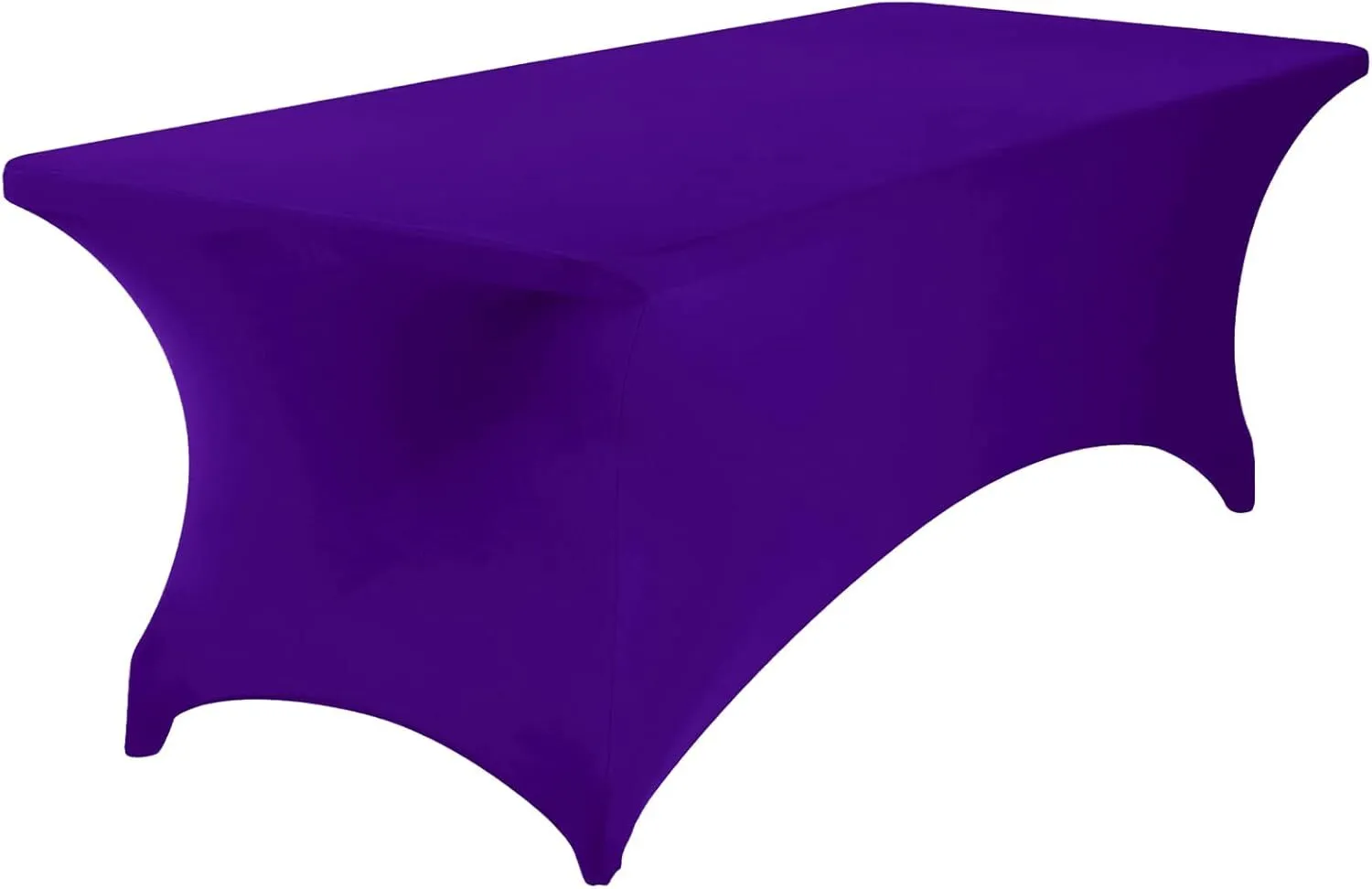 8' Purple Rectangle Spandex Tablecloth