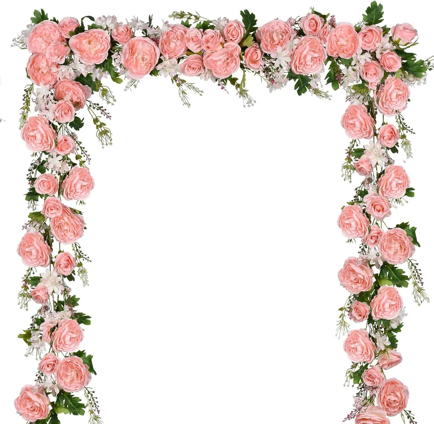 6' Strand Pink Artificial Peony Flower Garland