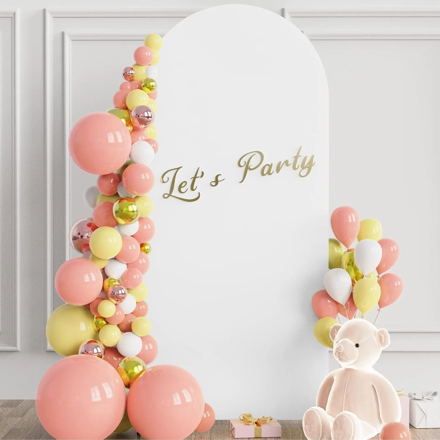 6 ft White Spandex Arch Backdrop Cover