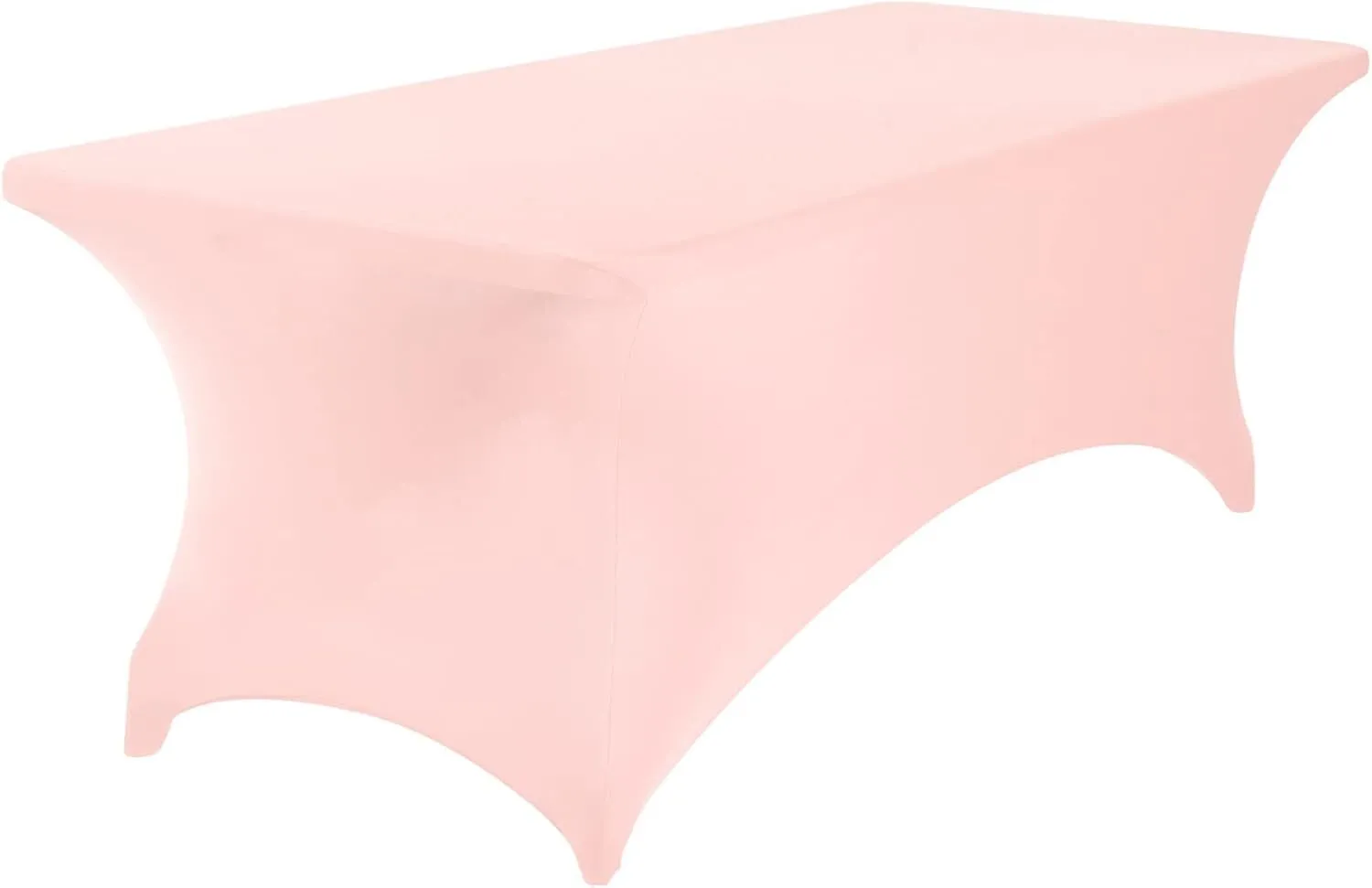8' Baby Pink Rectangle Spandex Tablecloth