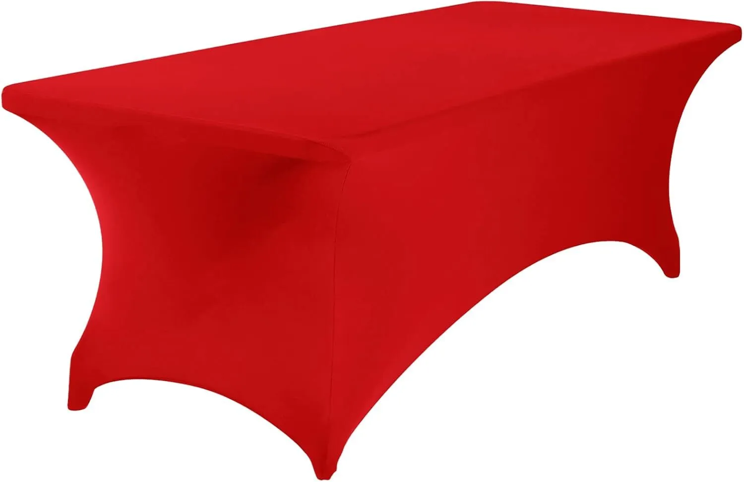 8' Red Rectangle Spandex Tablecloth
