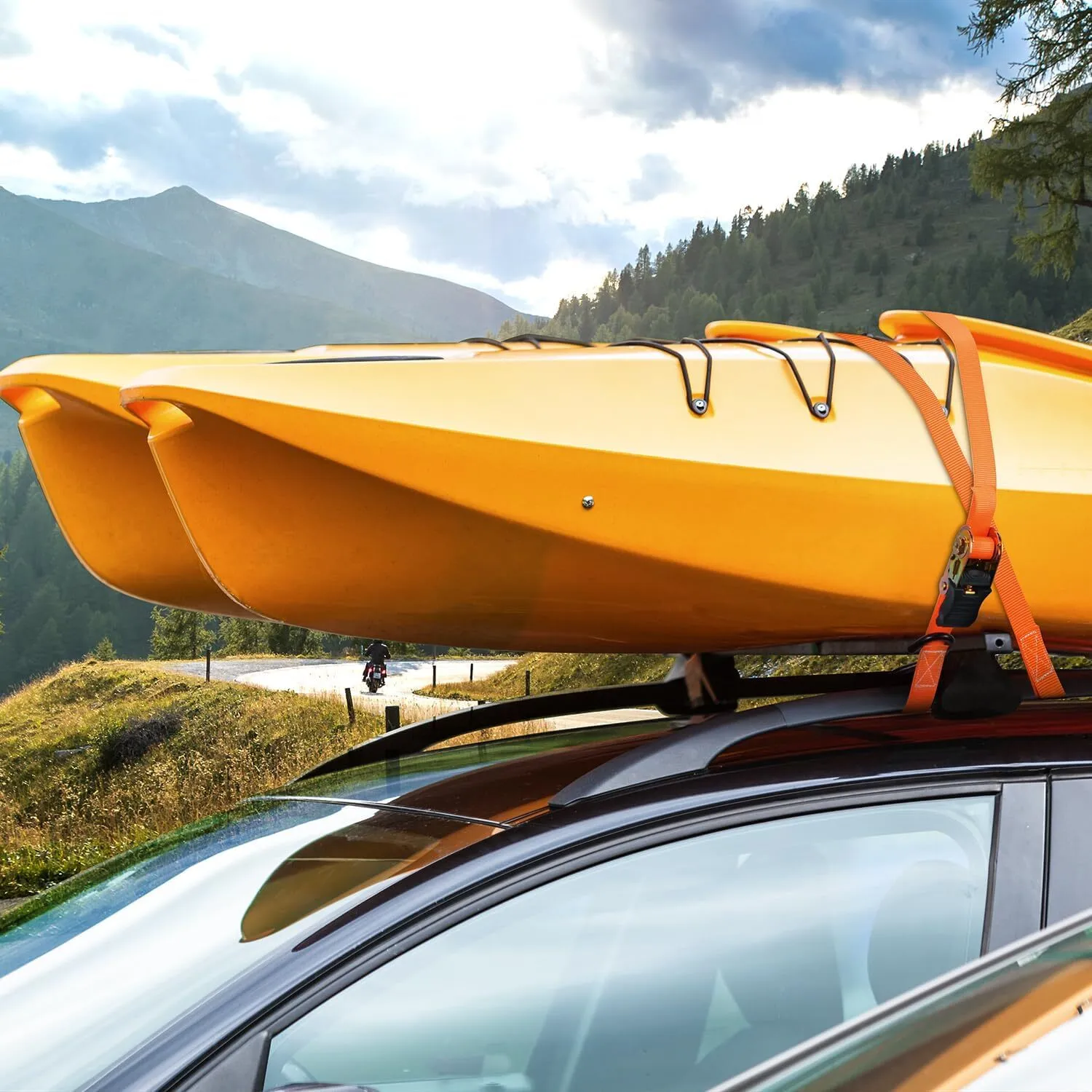 15 ft Orange Heavy Duty Tie Down Strap