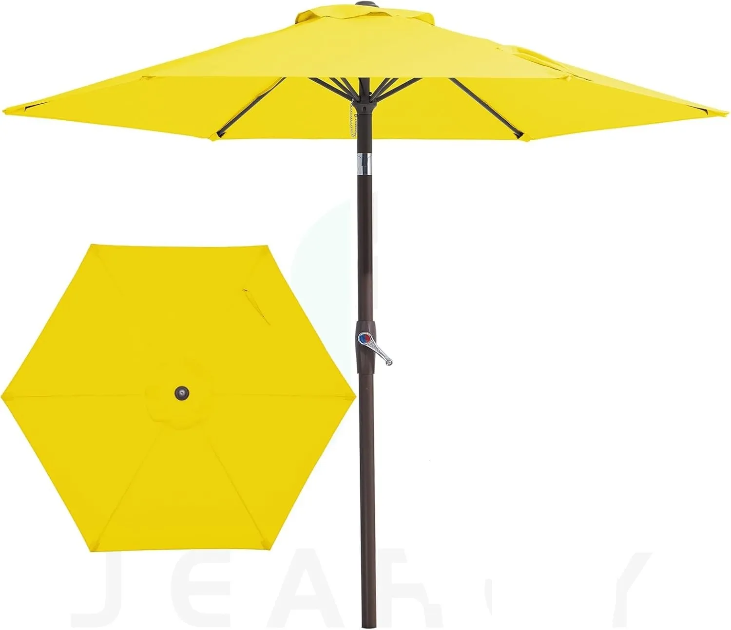 7.5 ft Yellow Patio Umbrella