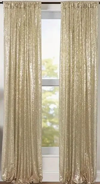2'x8' Champagne Sequin Backdrop Curtains