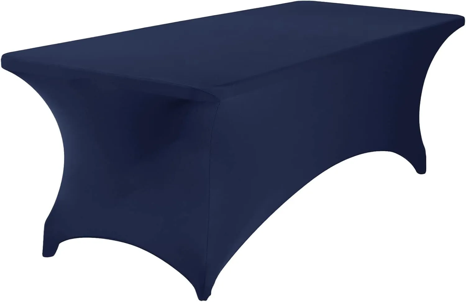 8' Navy Blue Rectangle Spandex Tablecloth