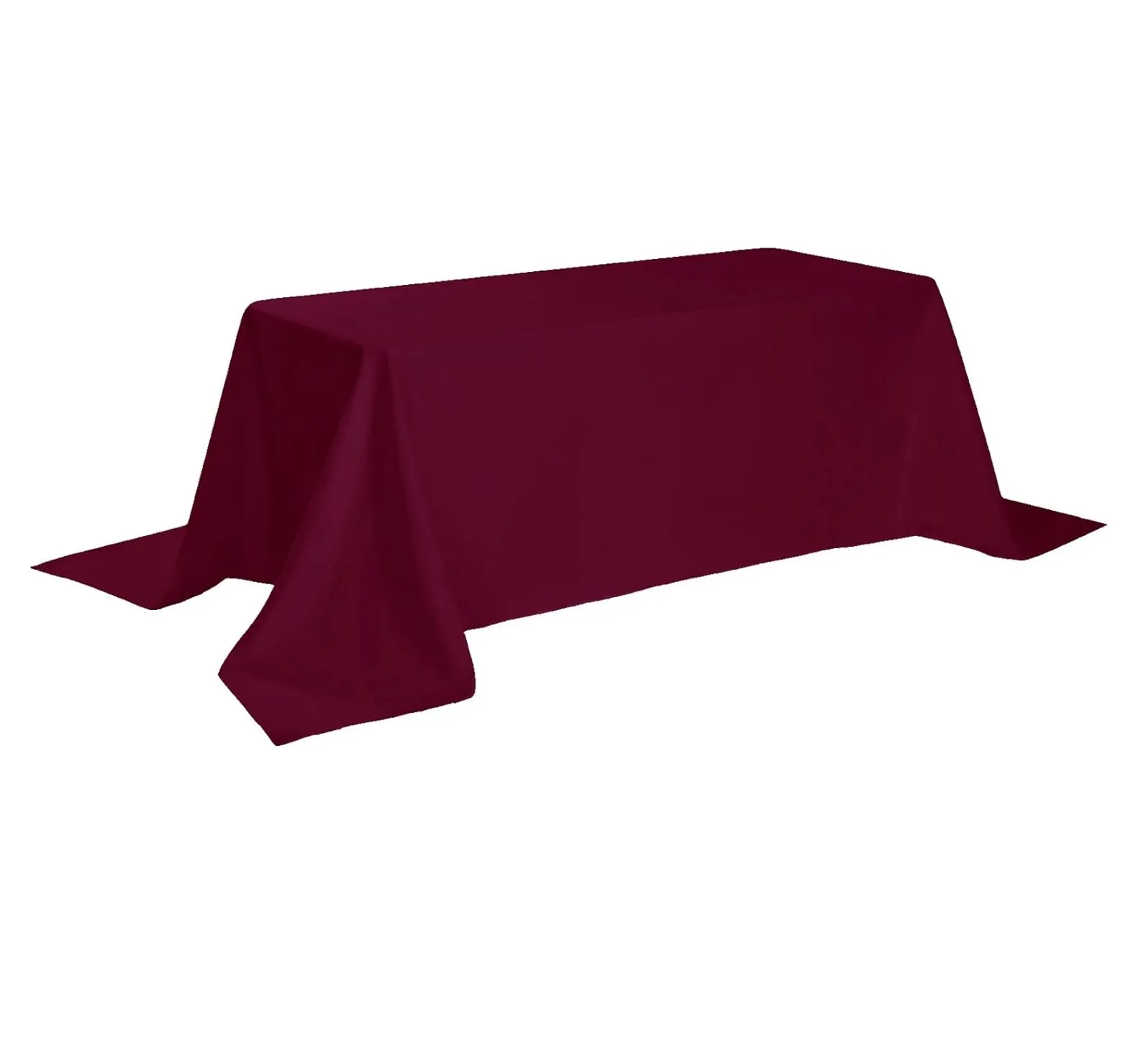 90" x 156" Burgundy Rectangle Tablecloth