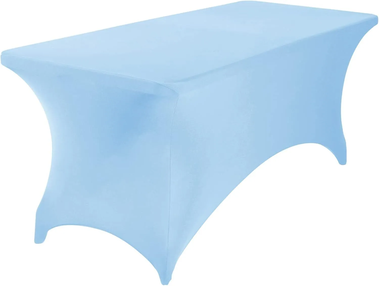 6' Baby Blue Rectangle Spandex Tablecloth