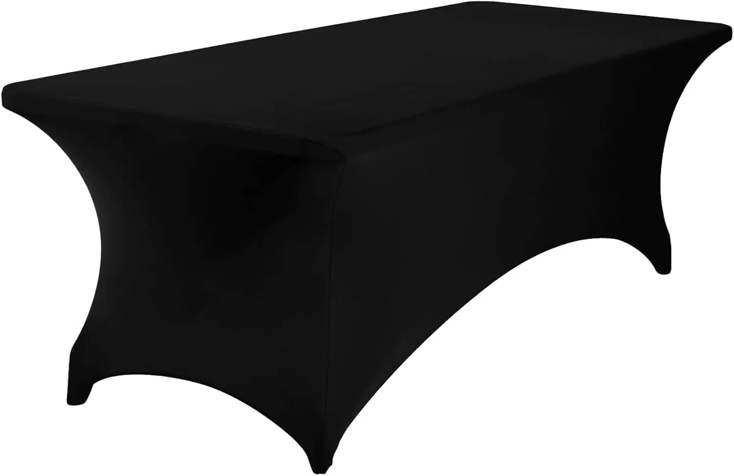 8' Black Rectangle Spandex Tablecloth