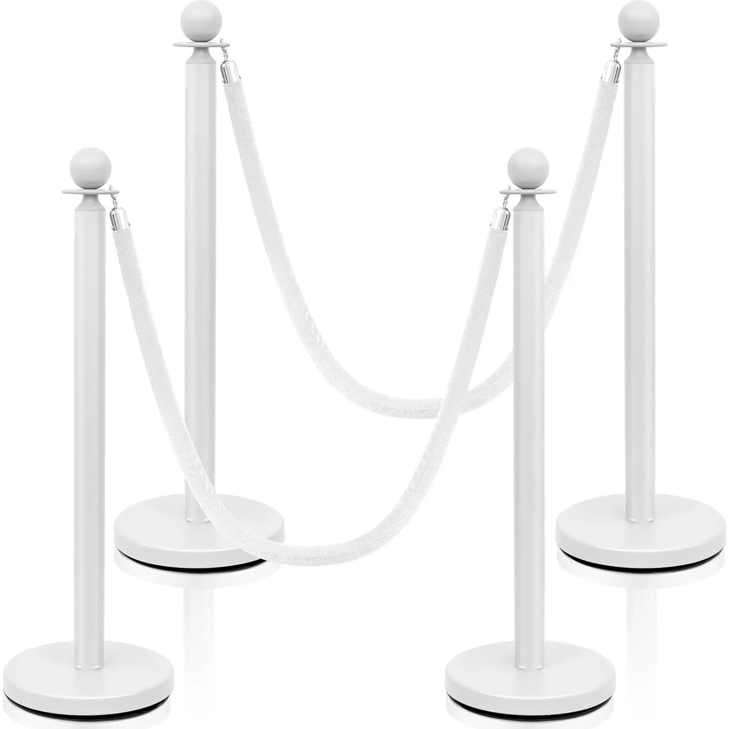 White Stanchion Post