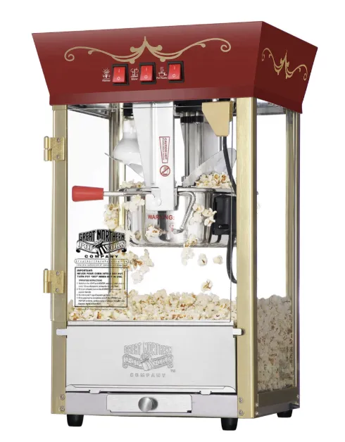 8 oz. Red/Gold Popcorn Machine