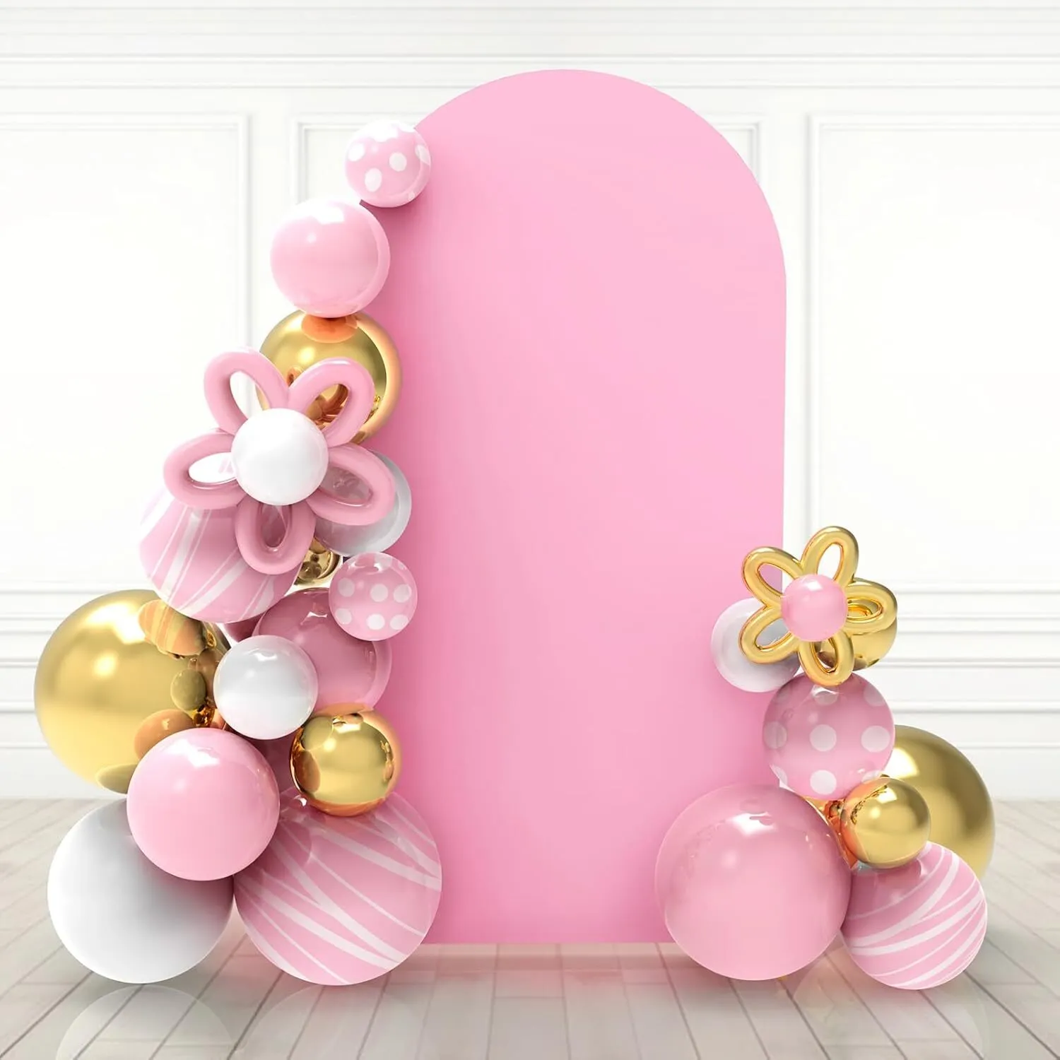 7.2 ft Pink Spandex Arch Backdrop Cover