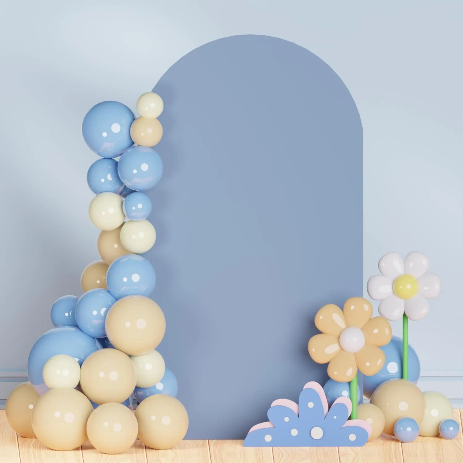 6.6 ft  Dusty Blue Arch Backdrop Cover
