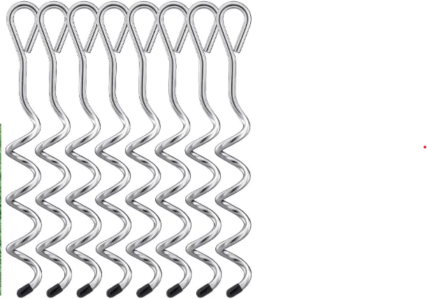 12.6" Chrome Spiral Stakes