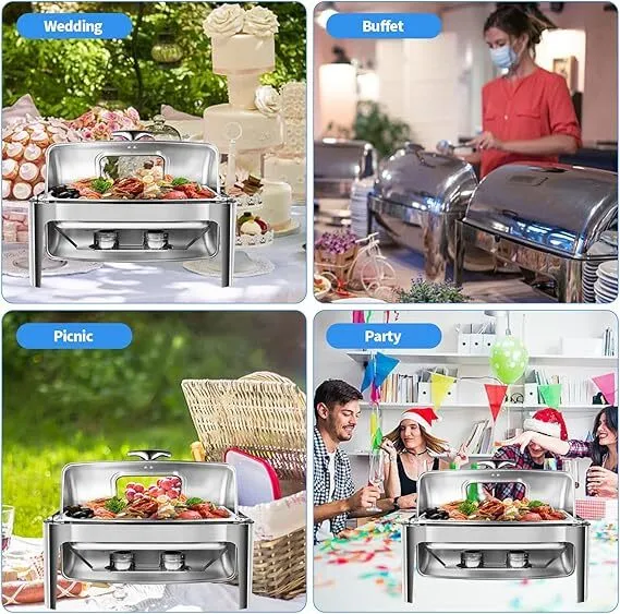 12 Quart Roll Top Chafing Dish