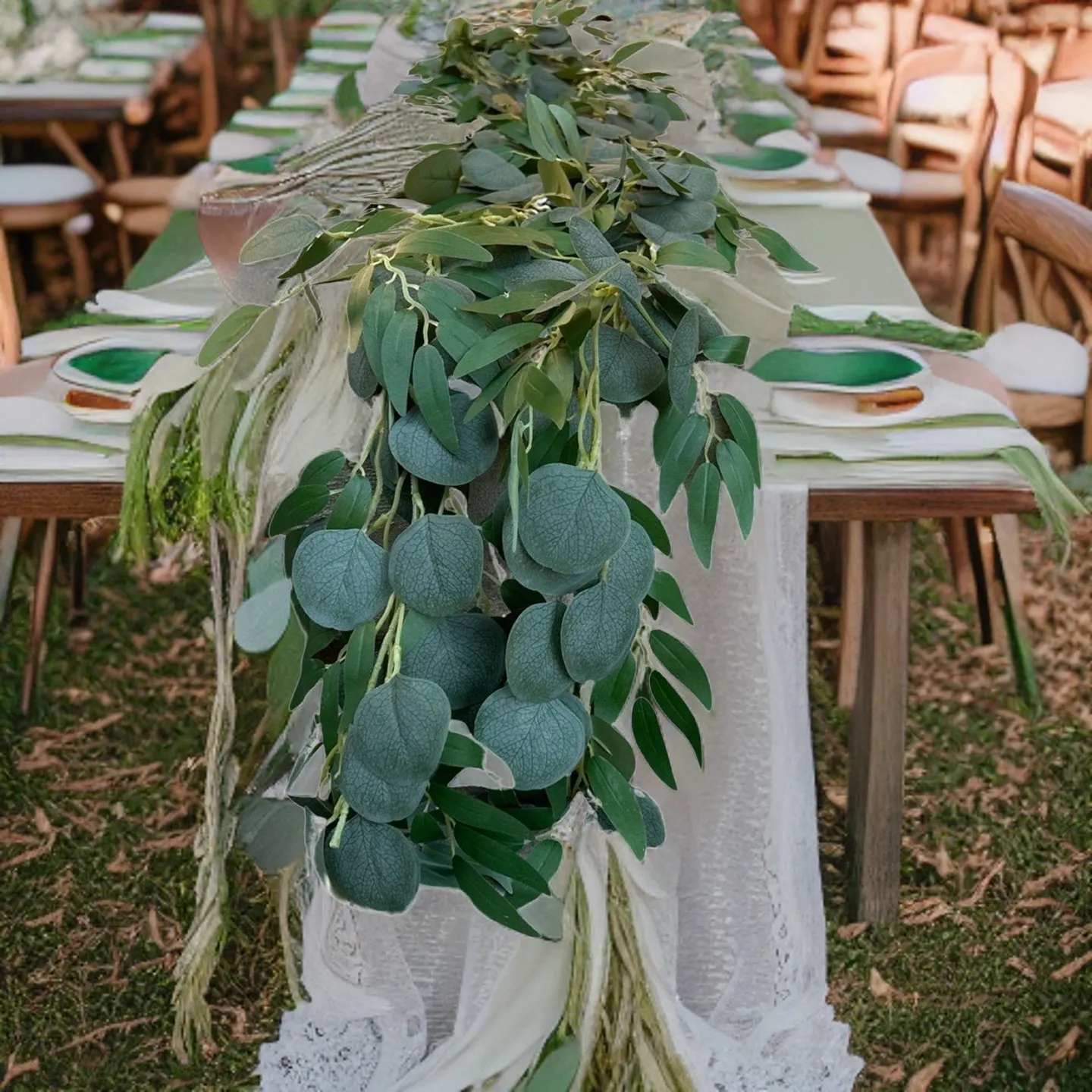 Eucalyptus garlands for rent for weddings and events. Make It