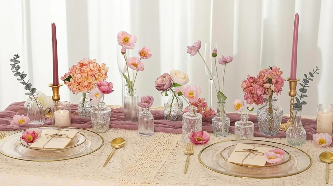  Clear Bud Vase 