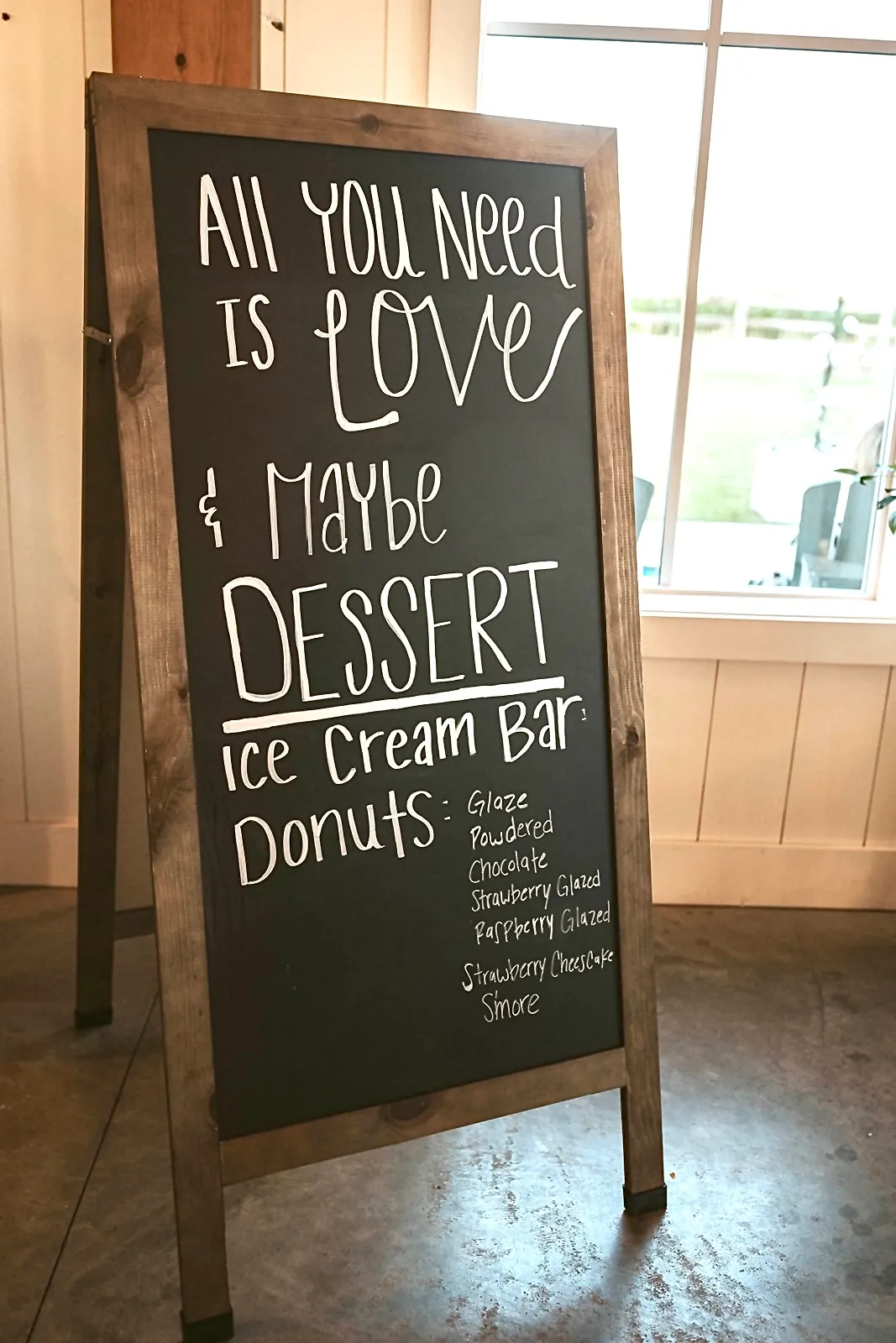 Large Standing Chalkboard