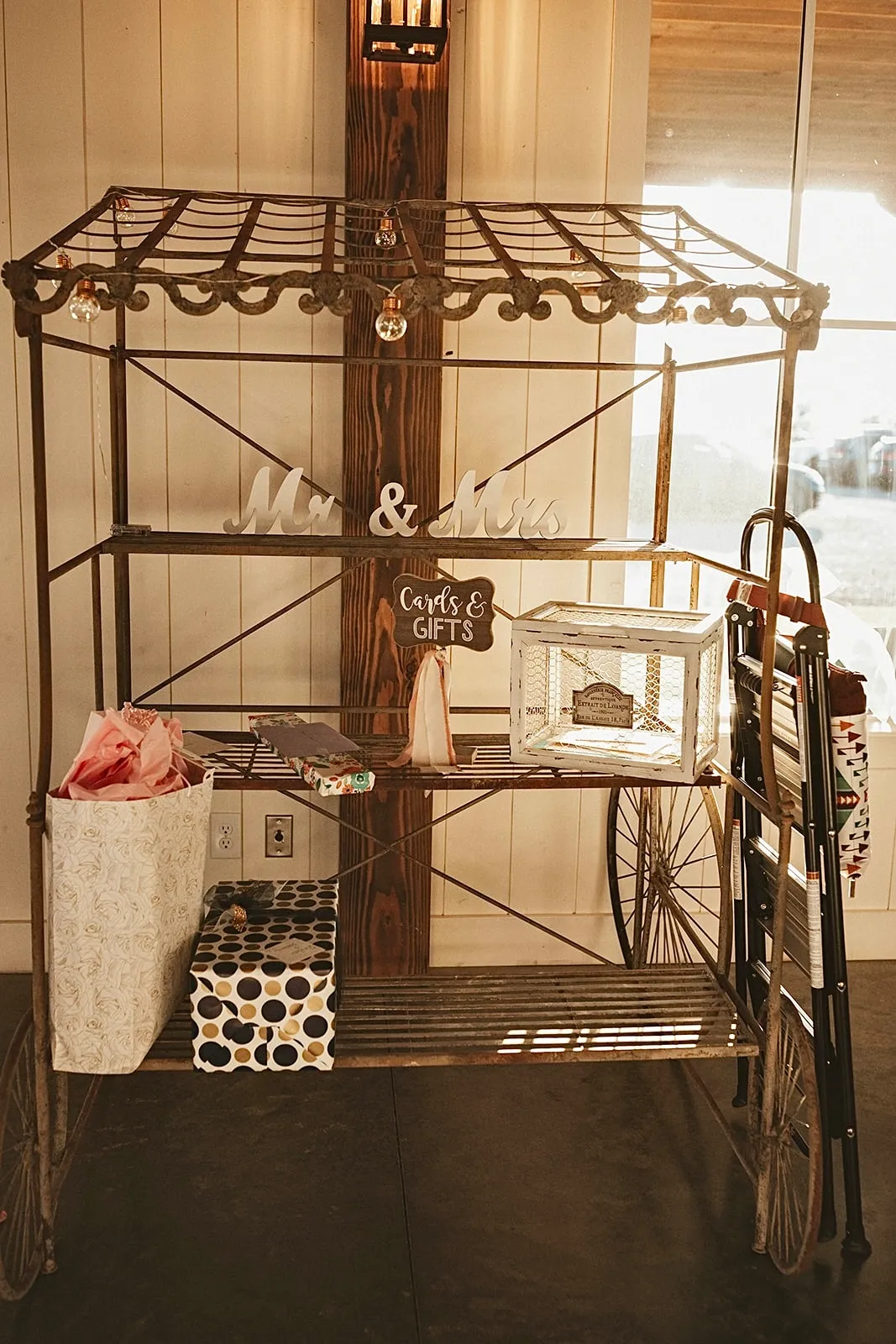 Antique Floral Cart 