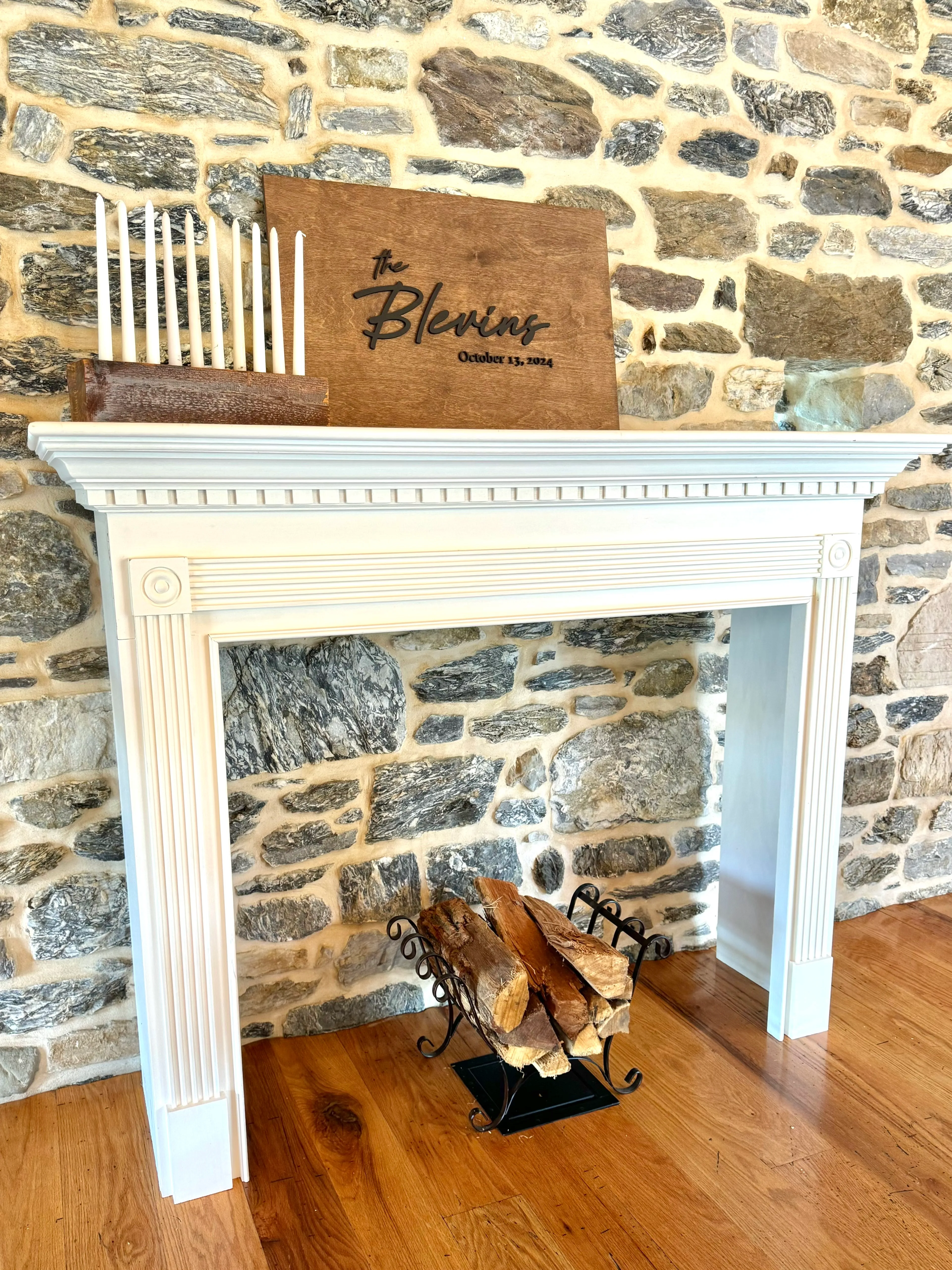 White Freestanding Mantel