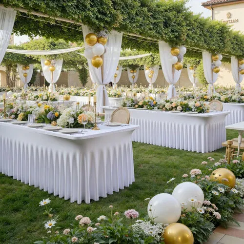 6' Banquet Table, Linen, and Chairs Package